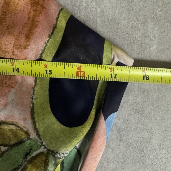 Nicole Miller Abstract Watercolor Maxi Dress 10 Vibrant Resortwear Colorful - Picture 8 of 9